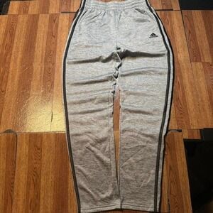 Adidas Grey Striped Retro Tech Sportswear Hem Track Sweatpants Fits Medium